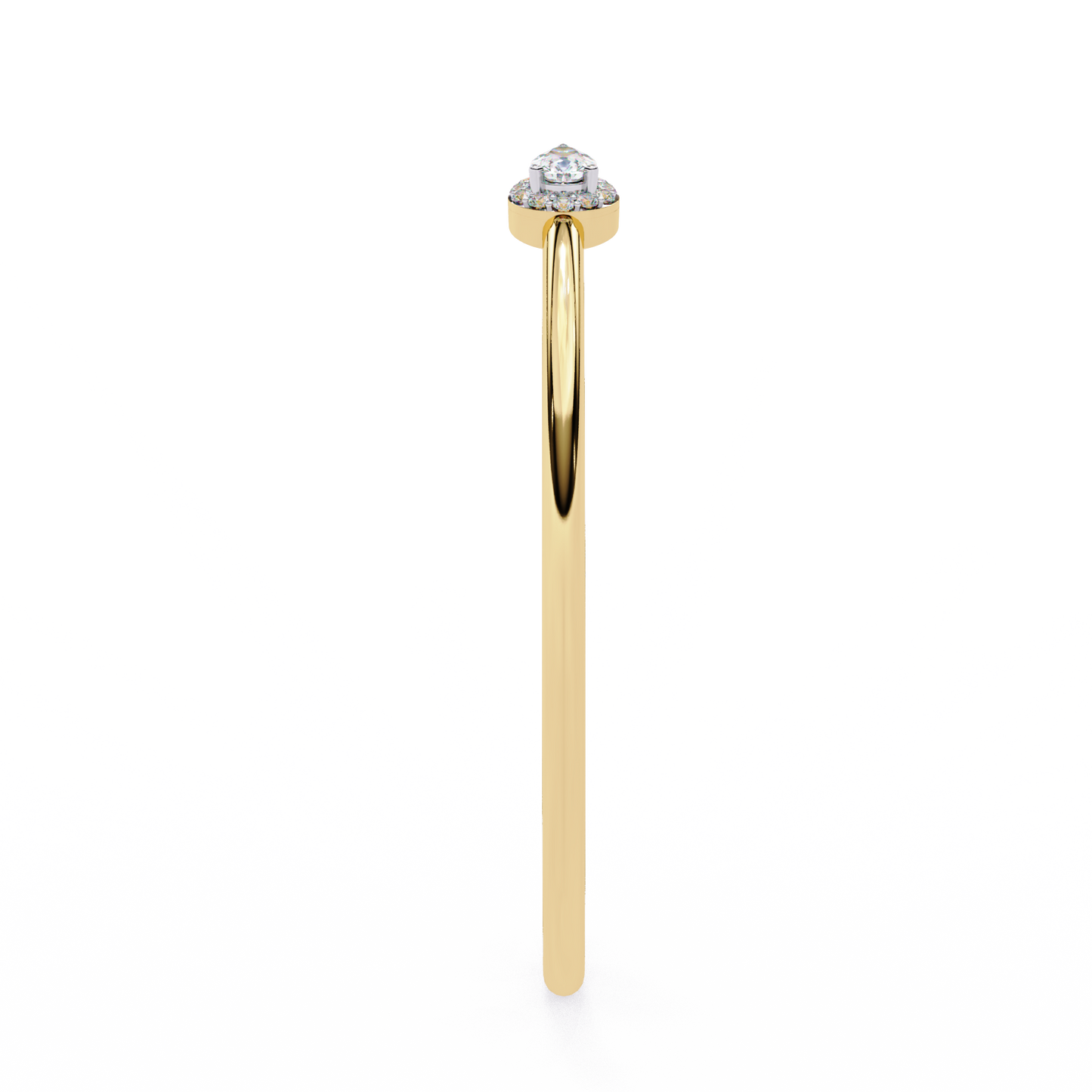 1.17Ct Pear And Round Cut High Quality Diamond Dainty Halo Style Open Party Wear Bangle For Her