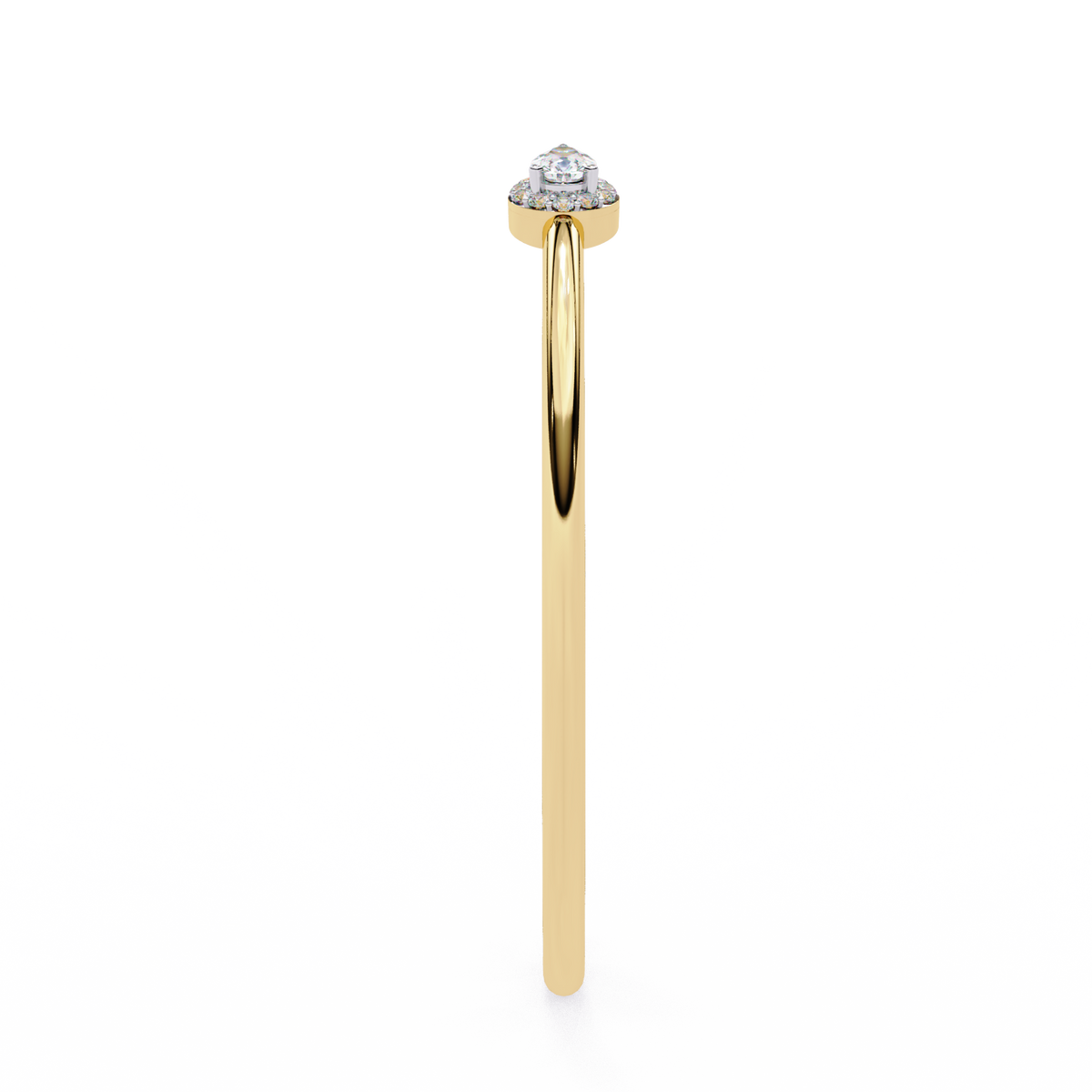 1.17Ct Pear And Round Cut High Quality Diamond Dainty Halo Style Open Party Wear Bangle For Her - HIGHCARAT DIAMONDS