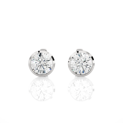 1.18 CT Round Shaped Certified Diamond Stud Earrings Light Weight Daily Wearing For Women's - HIGHCARAT DIAMONDS