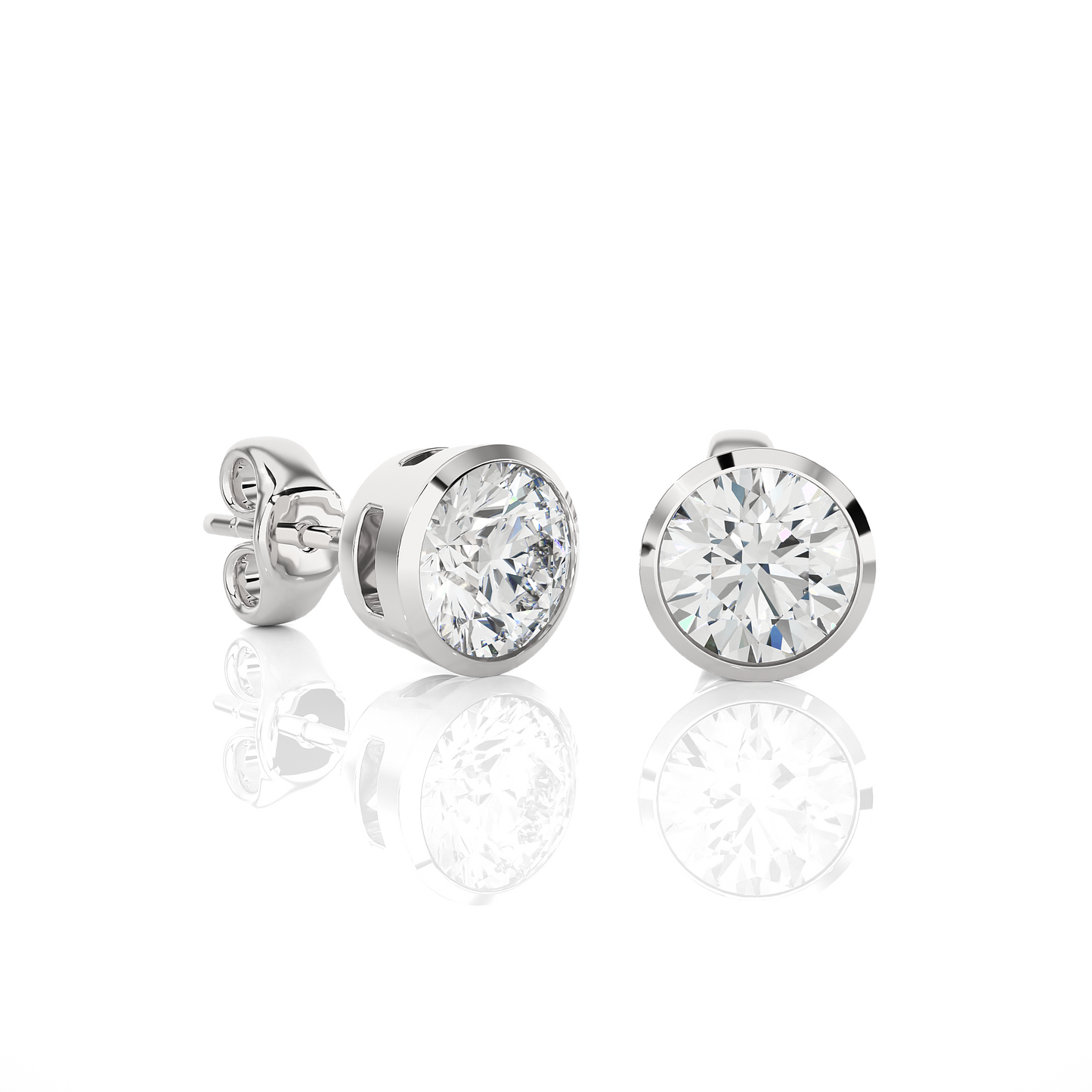 1.18 CT Round Shaped Certified Diamond Stud Earrings Light Weight Daily Wearing For Women's - HIGHCARAT DIAMONDS