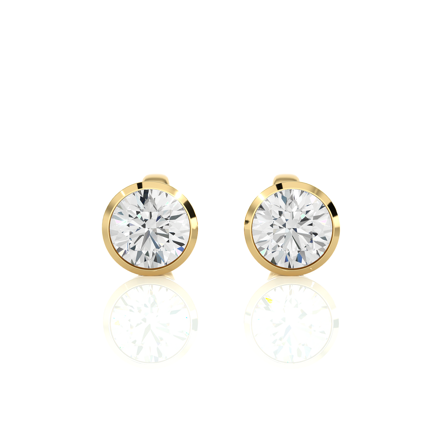 1.18 CT Round Shaped Certified Diamond Stud Earrings Light Weight Daily Wearing For Women's - HIGHCARAT DIAMONDS