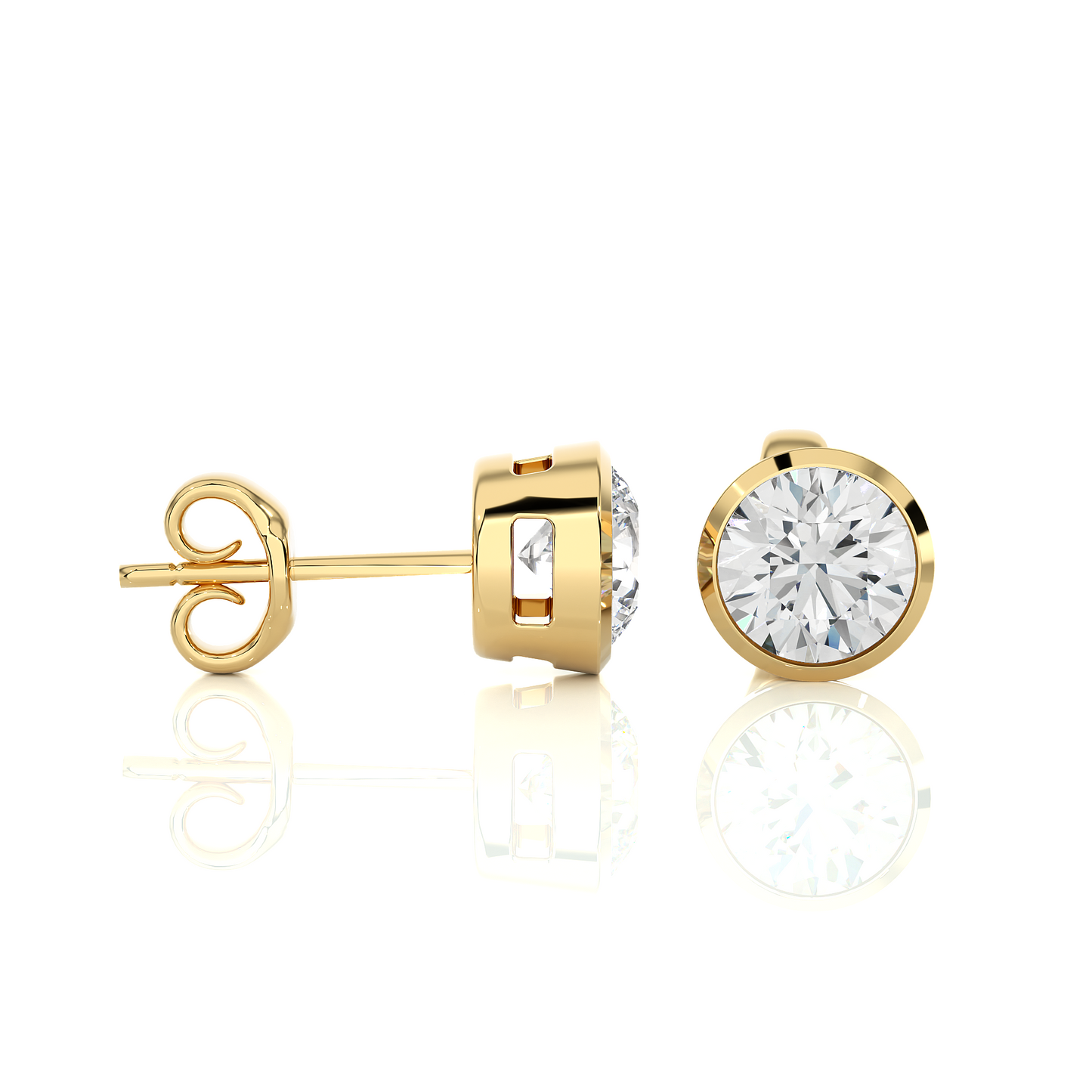 1.18 CT Round Shaped Certified Diamond Stud Earrings Light Weight Daily Wearing For Women's - HIGHCARAT DIAMONDS