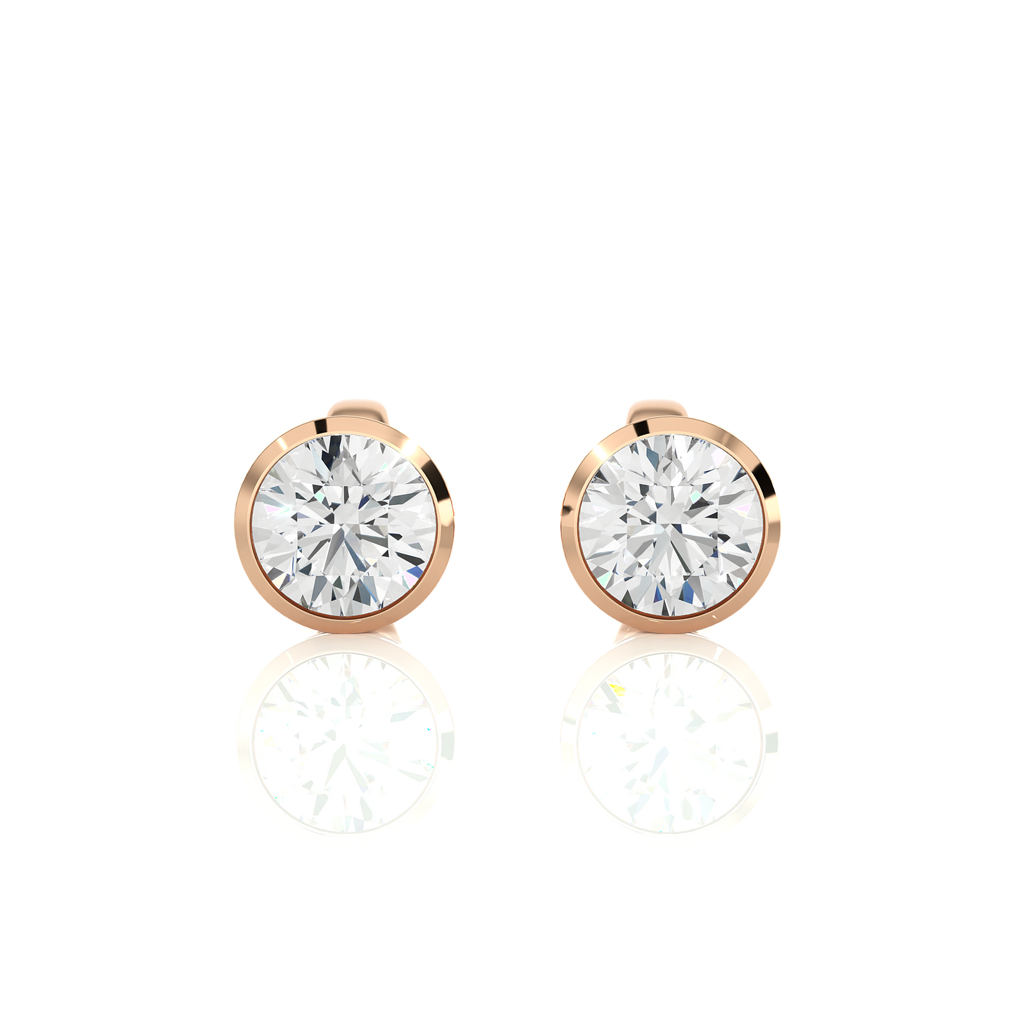 1.18 CT Round Shaped Certified Diamond Stud Earrings Light Weight Daily Wearing For Women's - HIGHCARAT DIAMONDS