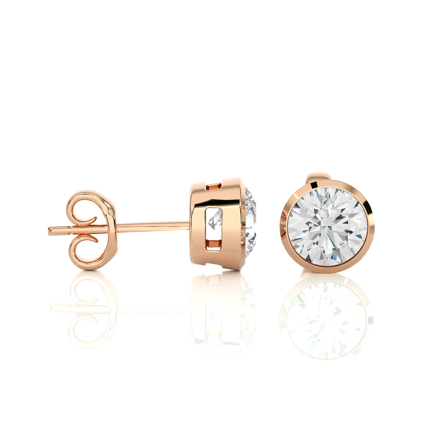1.18 CT Round Shaped Certified Diamond Stud Earrings Light Weight Daily Wearing For Women's - HIGHCARAT DIAMONDS