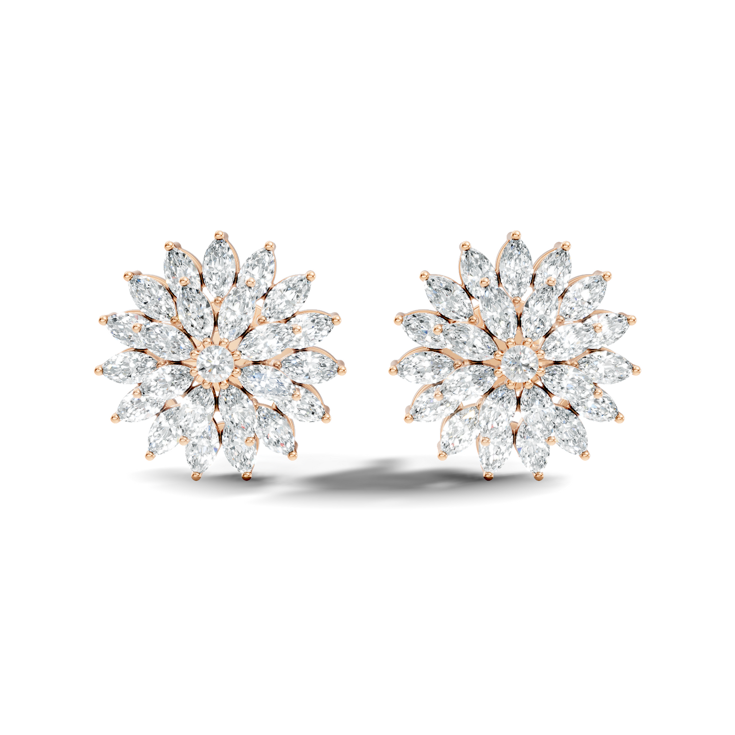 Round And Marquise Shape 1.19 Ct Natural & Lab Grown Diamond Fantastic Sizzling Diamond Earrings For Her - HIGHCARAT DIAMONDS