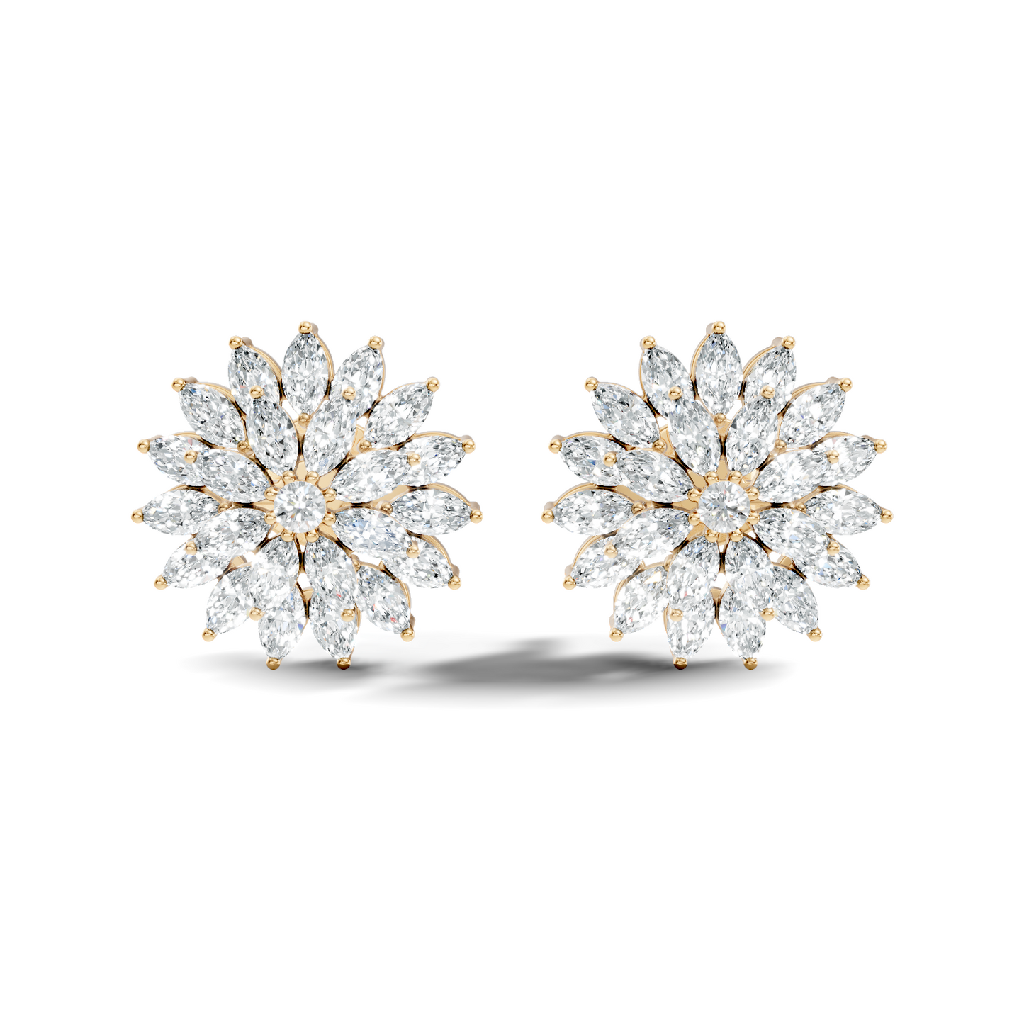 Round And Marquise Shape 1.19 Ct Natural & Lab Grown Diamond Fantastic Sizzling Diamond Earrings For Her - HIGHCARAT DIAMONDS