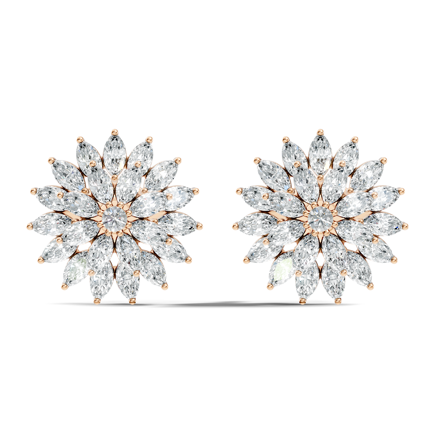Round And Marquise Shape 1.19 Ct Natural & Lab Grown Diamond Fantastic Sizzling Diamond Earrings For Her - HIGHCARAT DIAMONDS