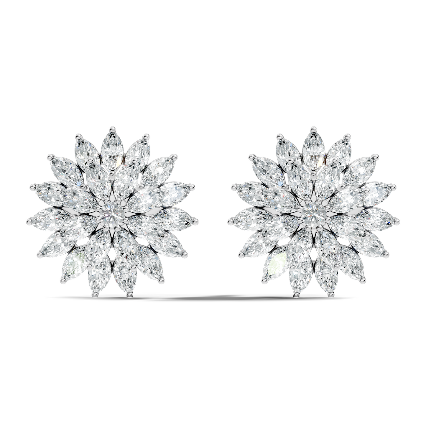 Round And Marquise Shape 1.19 Ct Natural & Lab Grown Diamond Fantastic Sizzling Diamond Earrings For Her - HIGHCARAT DIAMONDS
