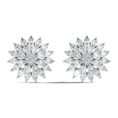 Round And Marquise Shape 1.19 Ct Natural & Lab Grown Diamond Fantastic Sizzling Diamond Earrings For Her - HIGHCARAT DIAMONDS