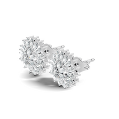Round And Marquise Shape 1.19 Ct Natural & Lab Grown Diamond Fantastic Sizzling Diamond Earrings For Her - HIGHCARAT DIAMONDS