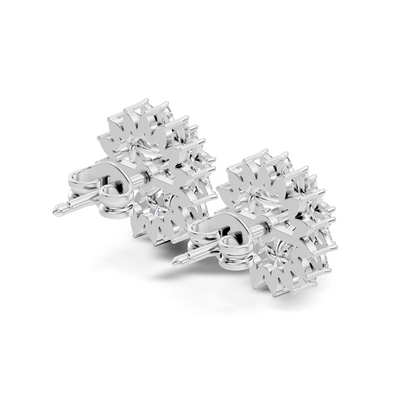 Round And Marquise Shape 1.19 Ct Natural & Lab Grown Diamond Fantastic Sizzling Diamond Earrings For Her - HIGHCARAT DIAMONDS