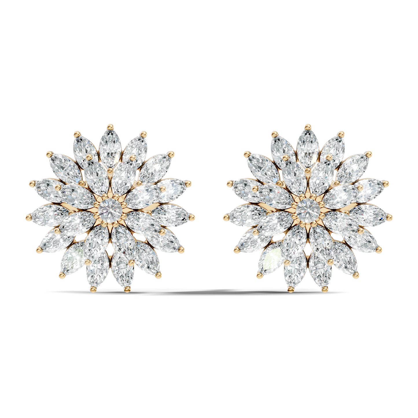 Round And Marquise Shape 1.19 Ct Natural & Lab Grown Diamond Fantastic Sizzling Diamond Earrings For Her - HIGHCARAT DIAMONDS