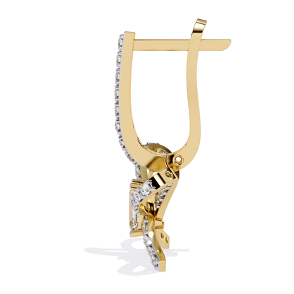 1.19 Ct Round Diamond Infinity Cluster Hoop Earrings - HIGHCARAT DIAMONDS