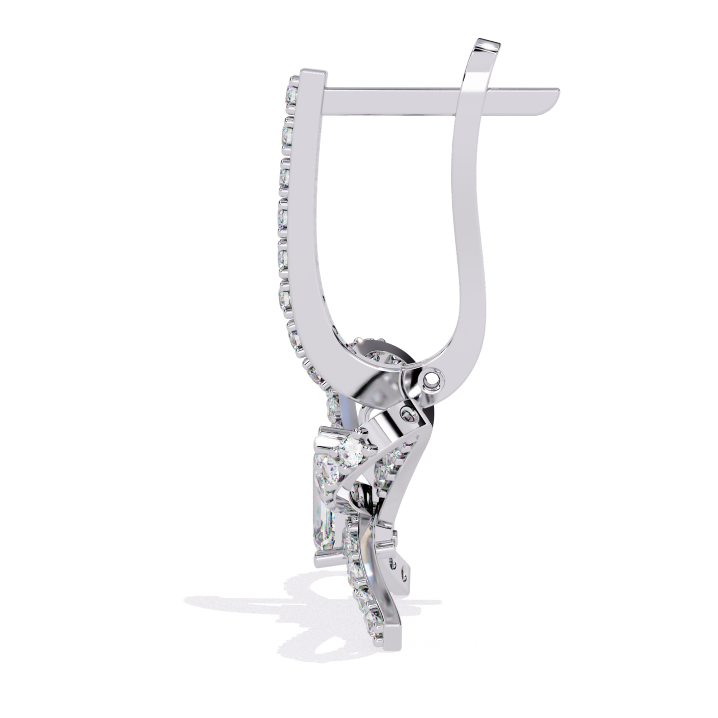1.19 Ct Round Diamond Infinity Cluster Hoop Earrings - HIGHCARAT DIAMONDS