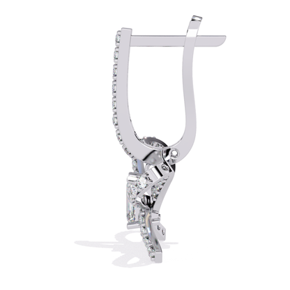 1.19 Ct Round Diamond Infinity Cluster Hoop Earrings - HIGHCARAT DIAMONDS