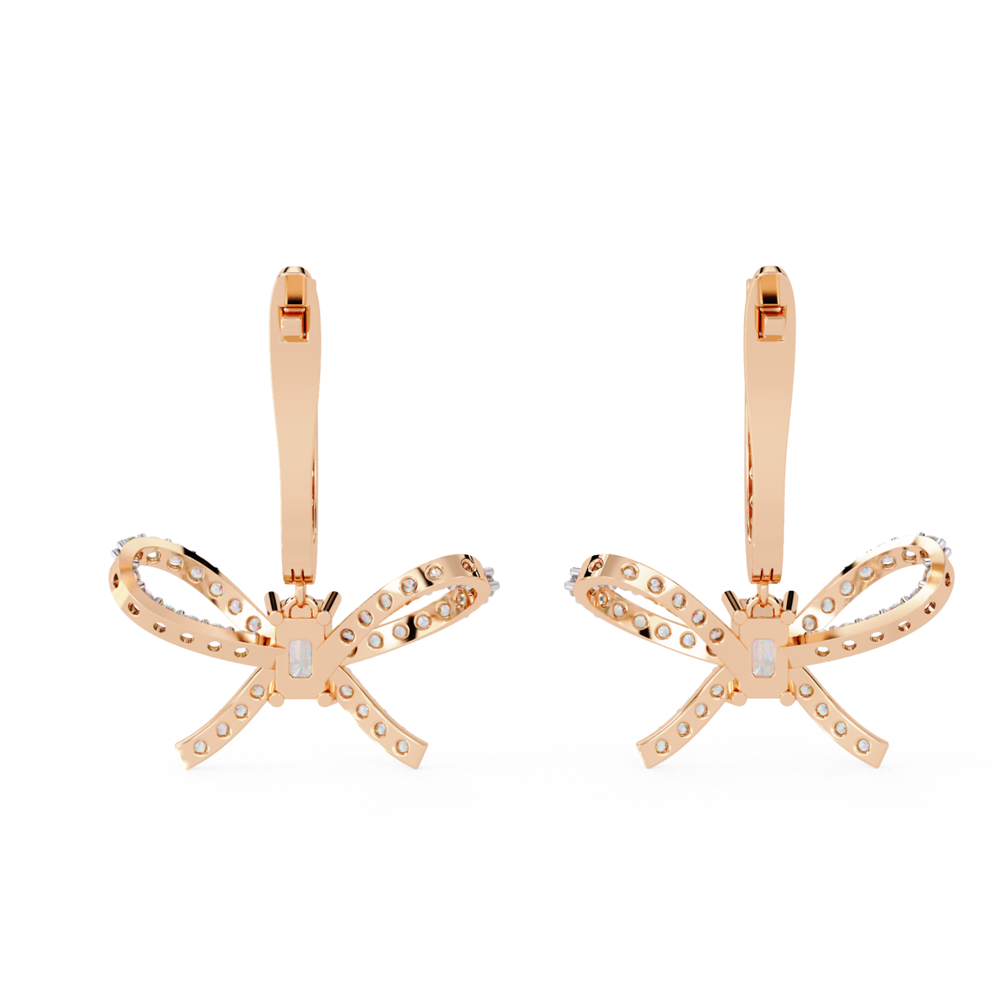 1.19 Ct Round Diamond Infinity Cluster Hoop Earrings - HIGHCARAT DIAMONDS