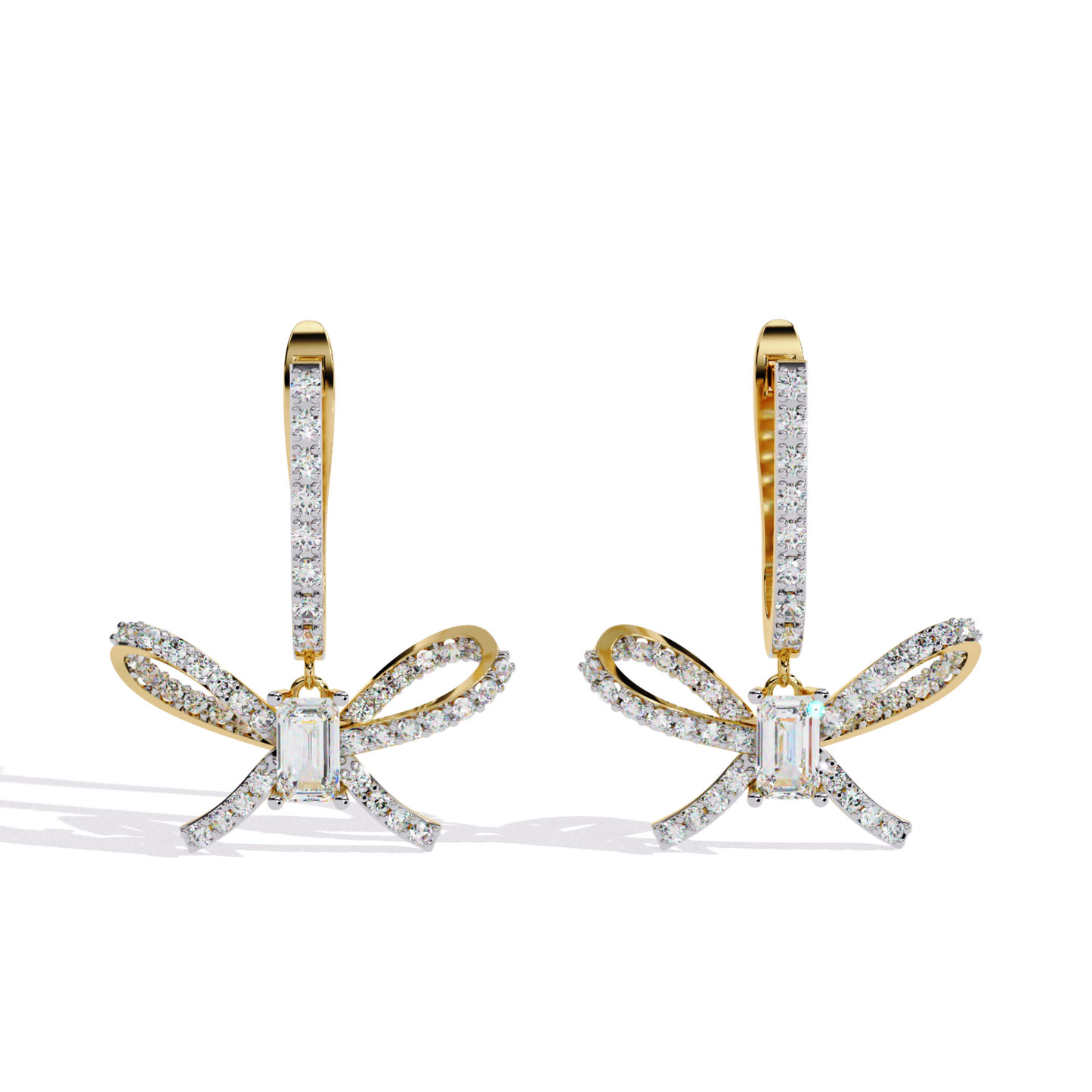 1.19 Ct Round Diamond Infinity Cluster Hoop Earrings - HIGHCARAT DIAMONDS