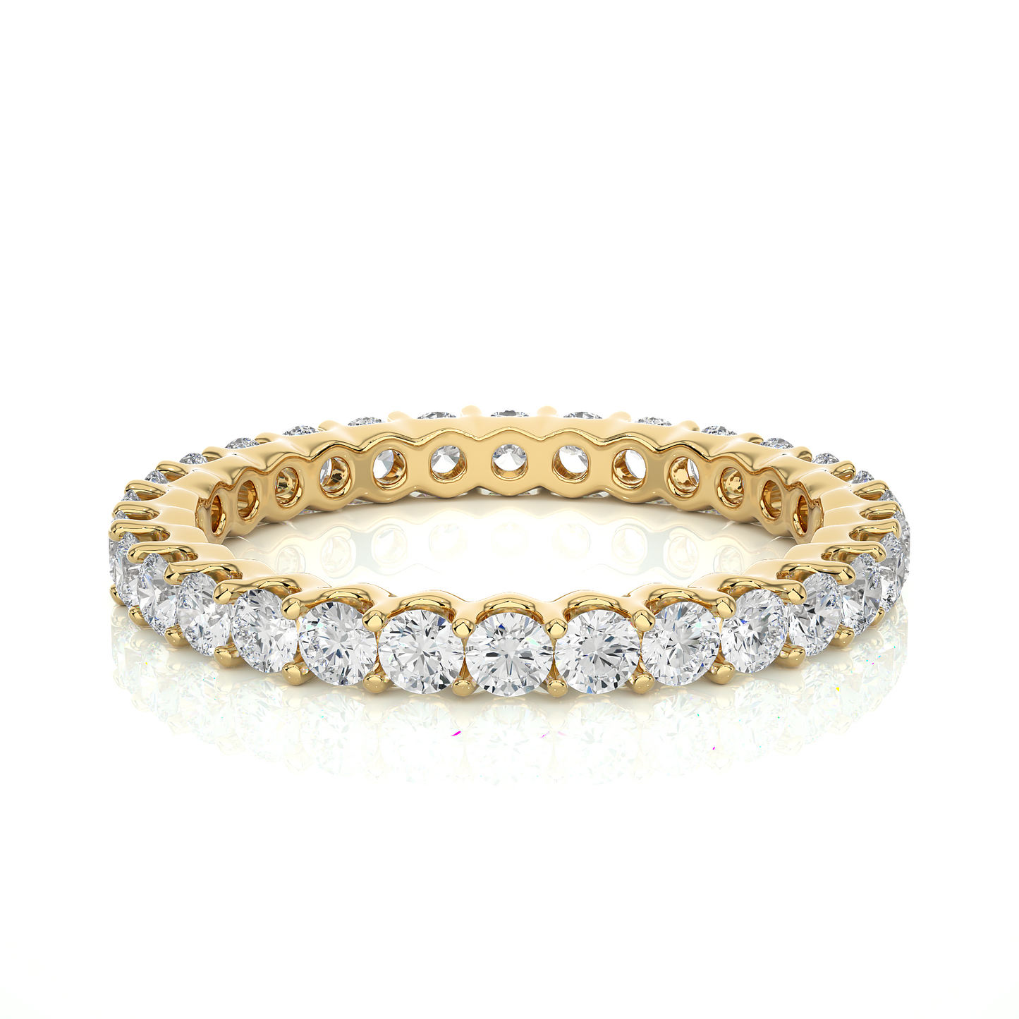 1.20 Ct Round Shaped Colorless Lab Grown & Natural Diamond Eternity Band Ring  For Wedding And Also Using Wear Using Unisex - HIGHCARAT DIAMONDS