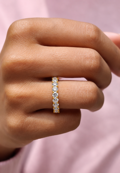 1.20 Ct Round Shaped Colorless Lab Grown & Natural Diamond Eternity Band Ring  For Wedding And Also Using Wear Using Unisex - HIGHCARAT DIAMONDS