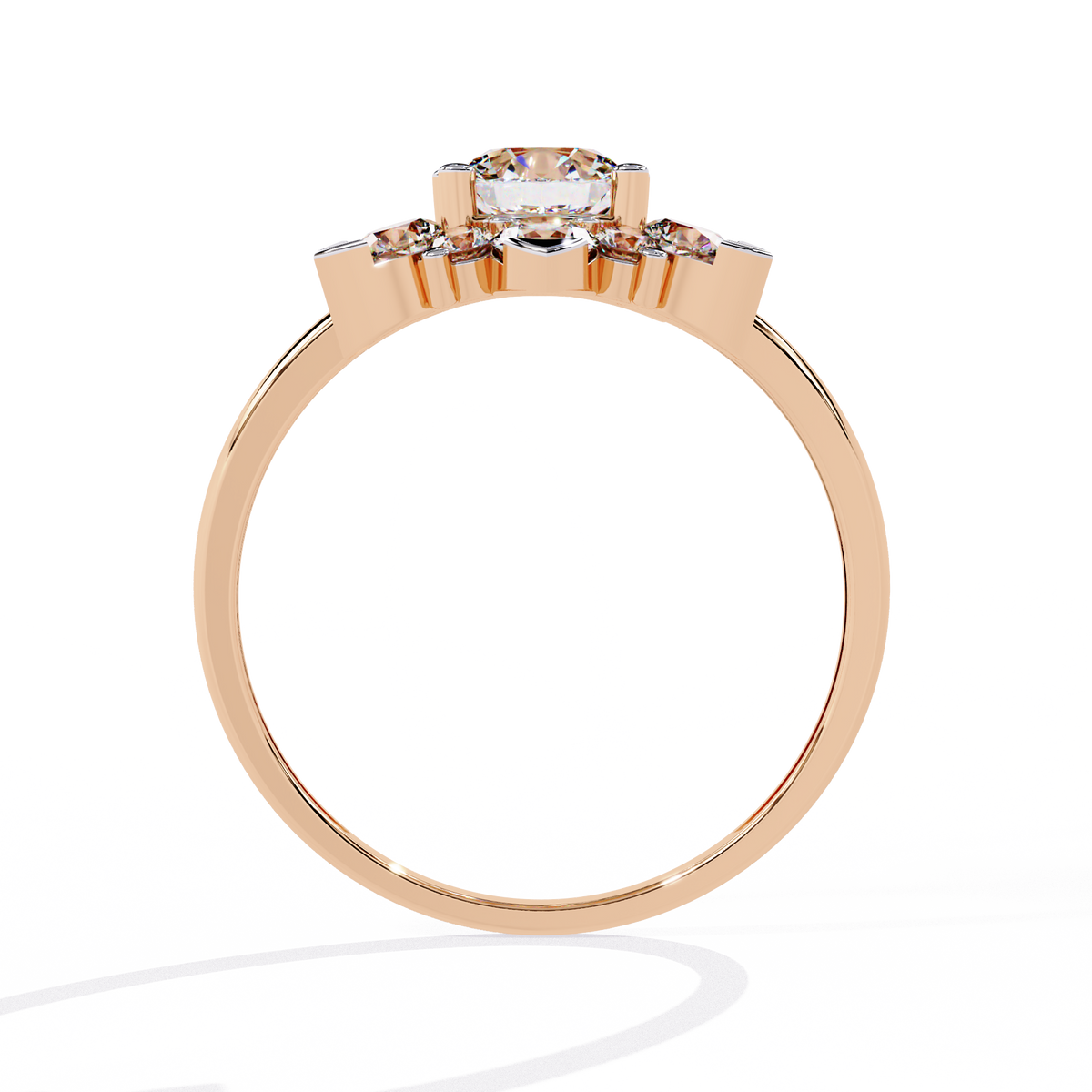 1.20Ct Round Cut Diamond Prong Set  Halo style Elegant Dainty Classic Promise Ring Gift For Wife - HIGHCARAT DIAMONDS