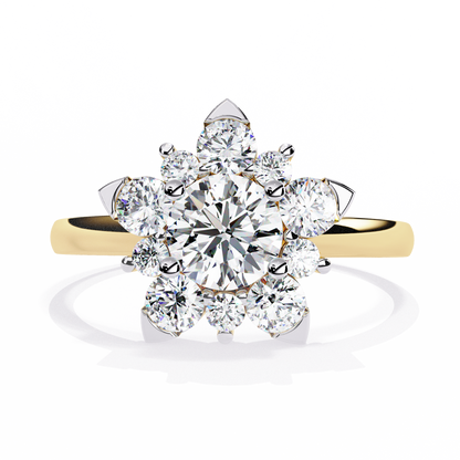 1.20Ct Round Cut Diamond Prong Set  Halo style Elegant Dainty Classic Promise Ring Gift For Wife - HIGHCARAT DIAMONDS
