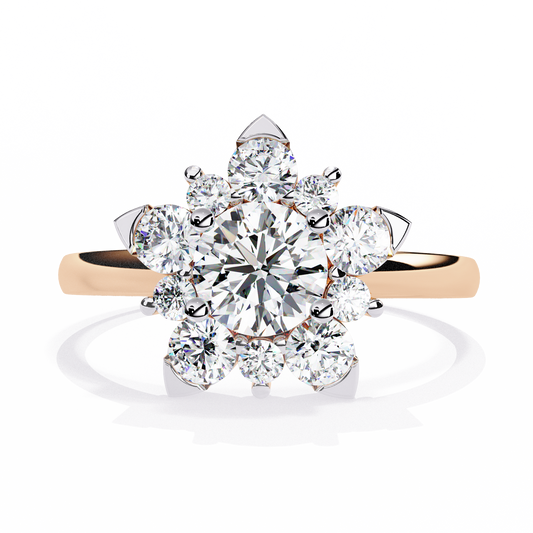 1.20Ct Round Cut Diamond Prong Set  Halo style Elegant Dainty Classic Promise Ring Gift For Wife - HIGHCARAT DIAMONDS