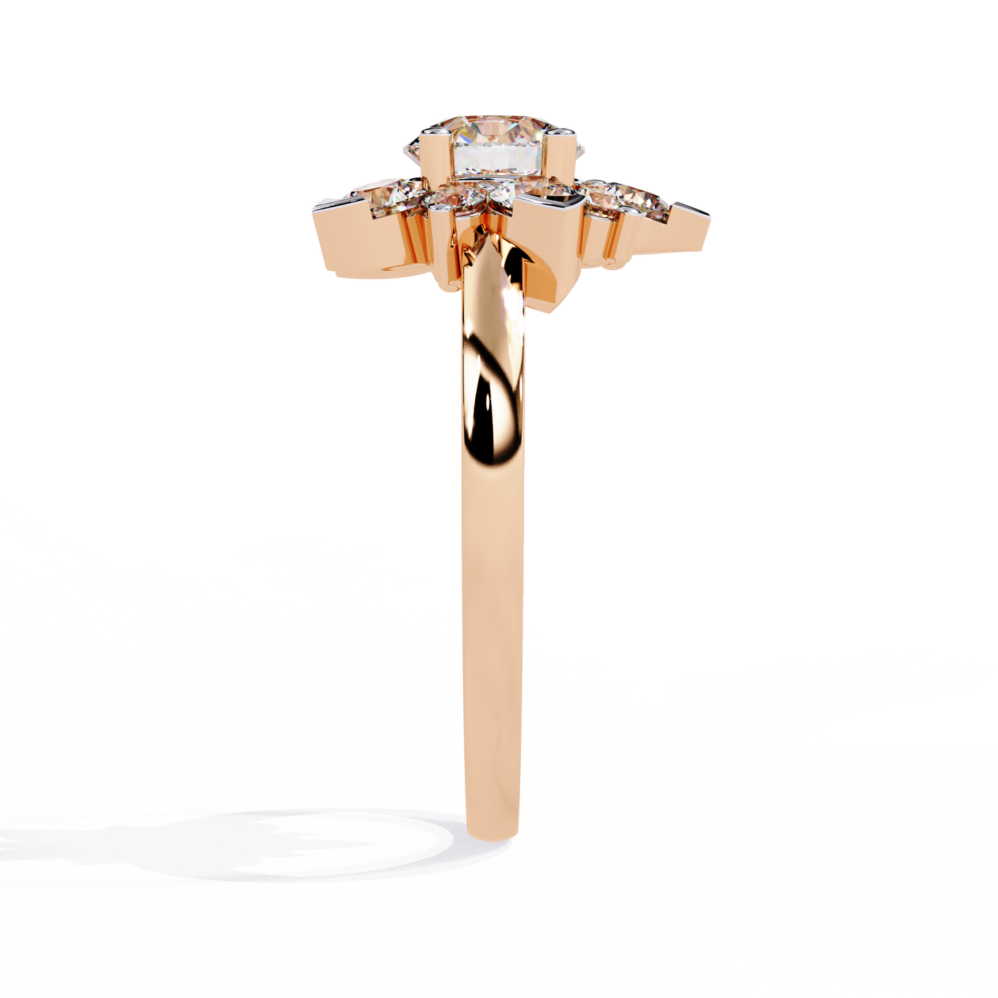 1.20Ct Round Cut Diamond Prong Set  Halo style Elegant Dainty Classic Promise Ring Gift For Wife