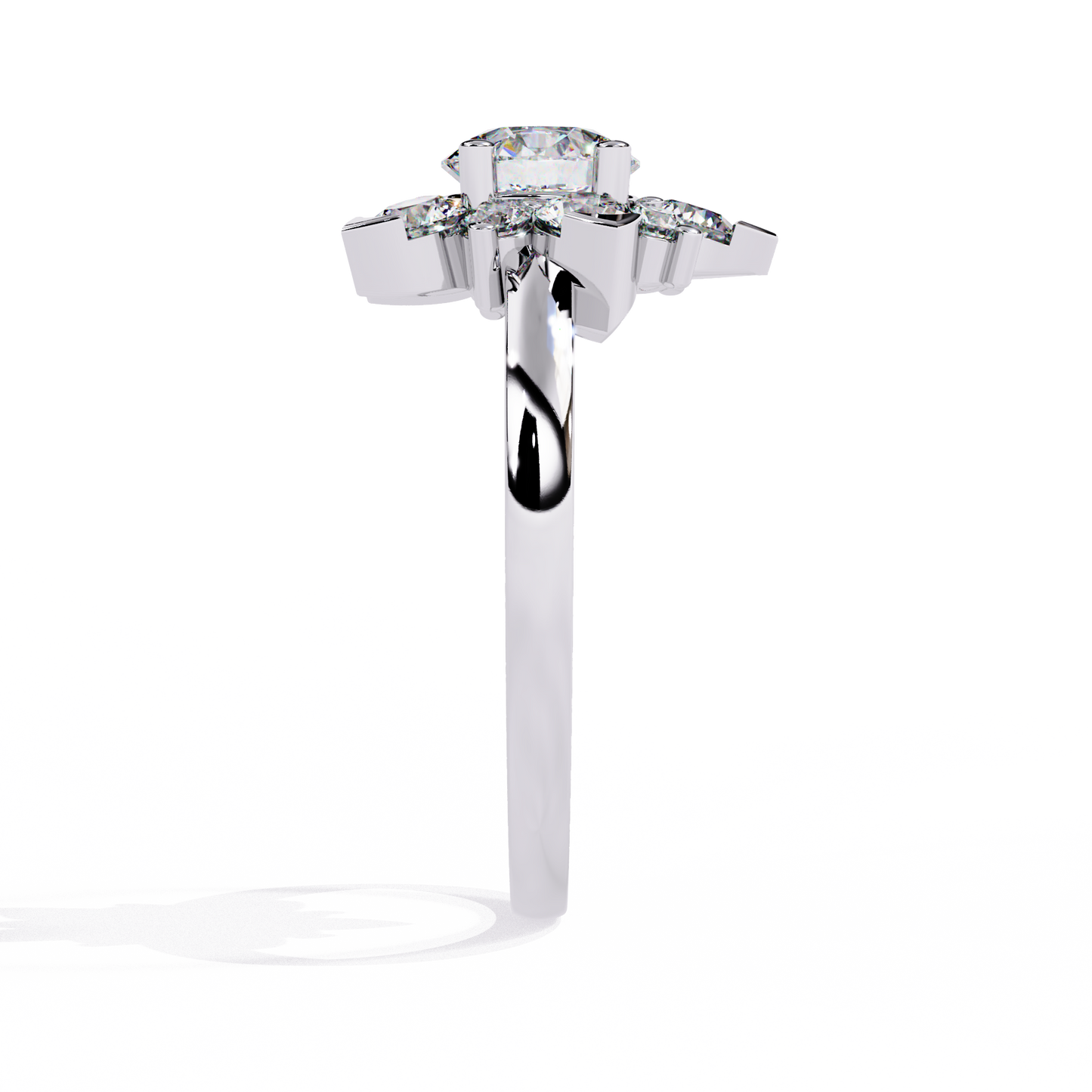 1.20Ct Round Cut Diamond Prong Set  Halo style Elegant Dainty Classic Promise Ring Gift For Wife