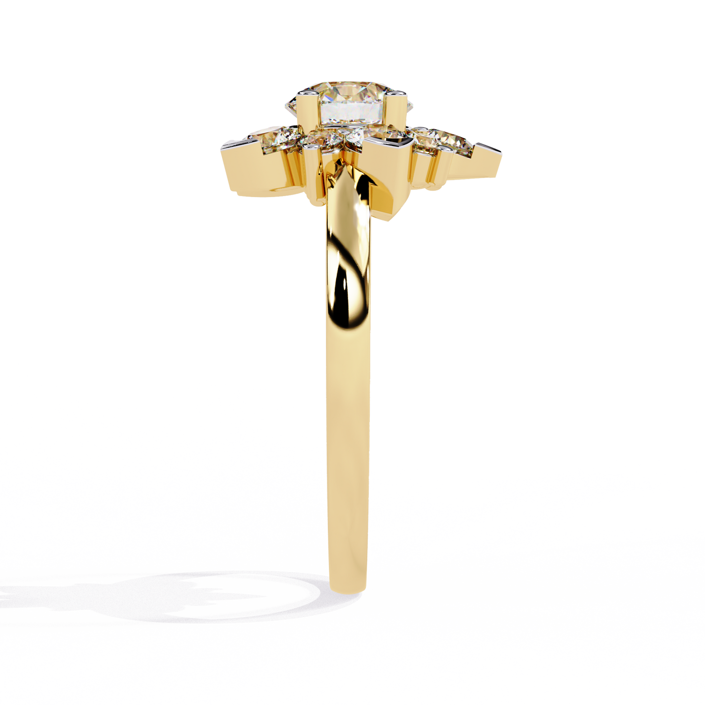 1.20Ct Round Cut Diamond Prong Set  Halo style Elegant Dainty Classic Promise Ring Gift For Wife