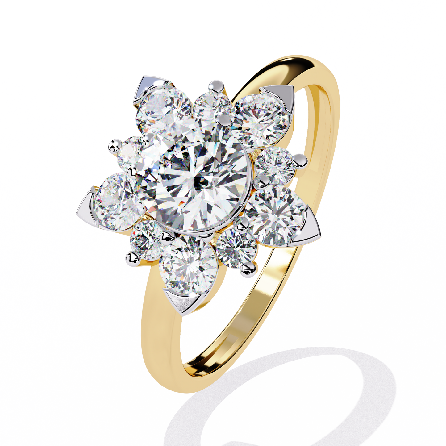 1.20Ct Round Cut Diamond Prong Set  Halo style Elegant Dainty Classic Promise Ring Gift For Wife