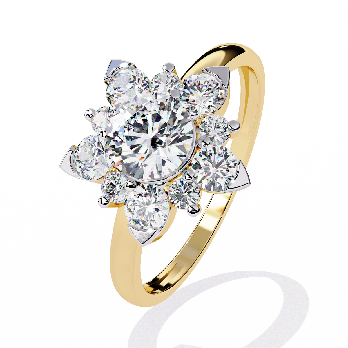 1.20Ct Round Cut Diamond Prong Set  Halo style Elegant Dainty Classic Promise Ring Gift For Wife - HIGHCARAT DIAMONDS