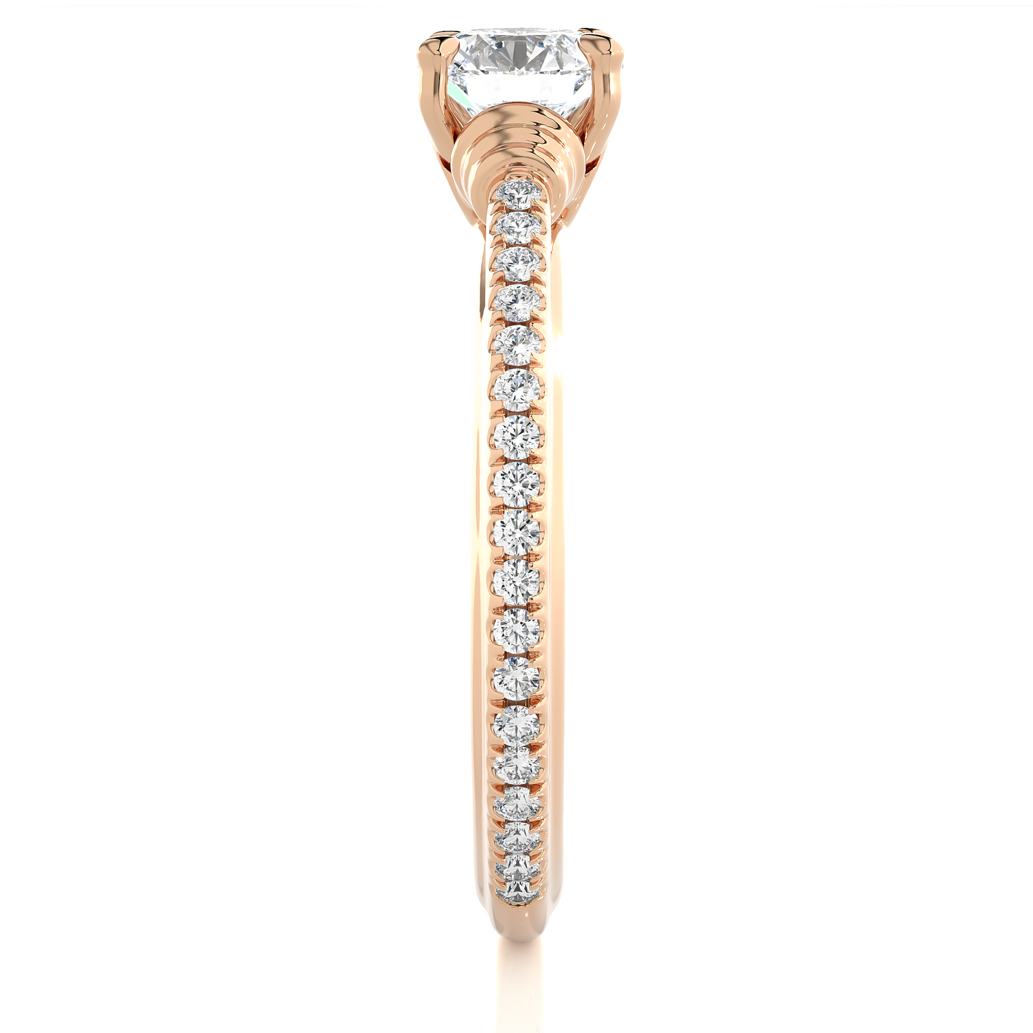 1.26 CT Lab grown  Round Diamond Ring For Wedding, Center Diamond With Accent Detailing Perfect Gift For Her - HIGHCARAT DIAMONDS