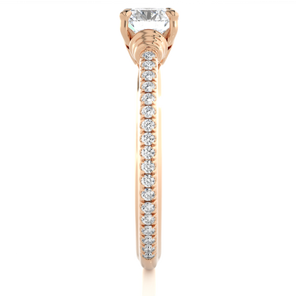 1.26 CT Lab grown  Round Diamond Ring For Wedding, Center Diamond With Accent Detailing Perfect Gift For Her - HIGHCARAT DIAMONDS