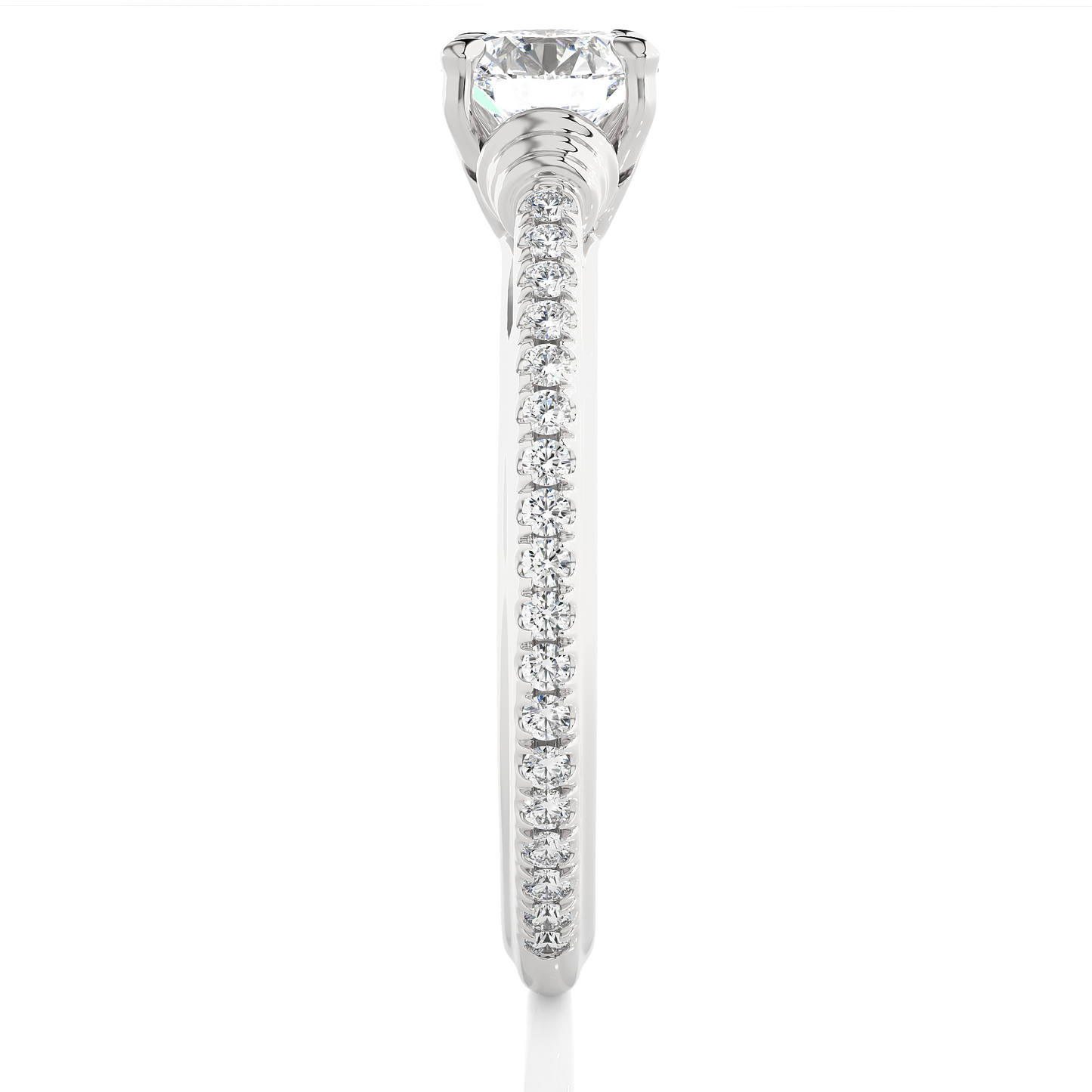 1.26 CT Lab grown  Round Diamond Ring For Wedding, Center Diamond With Accent Detailing Perfect Gift For Her - HIGHCARAT DIAMONDS