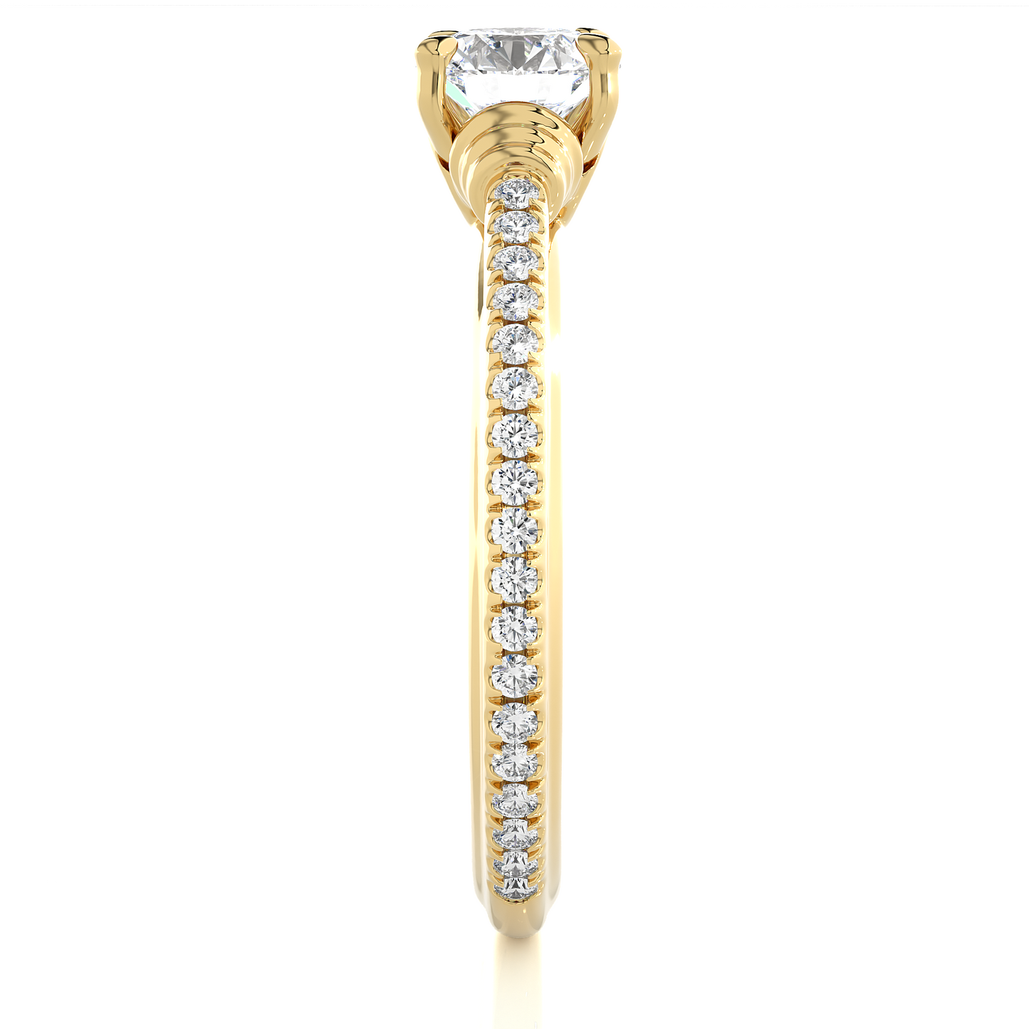 1.26 CT Lab grown  Round Diamond Ring For Wedding, Center Diamond With Accent Detailing Perfect Gift For Her - HIGHCARAT DIAMONDS