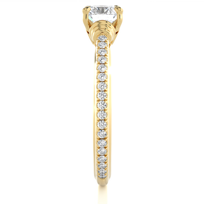1.26 CT Lab grown  Round Diamond Ring For Wedding, Center Diamond With Accent Detailing Perfect Gift For Her - HIGHCARAT DIAMONDS