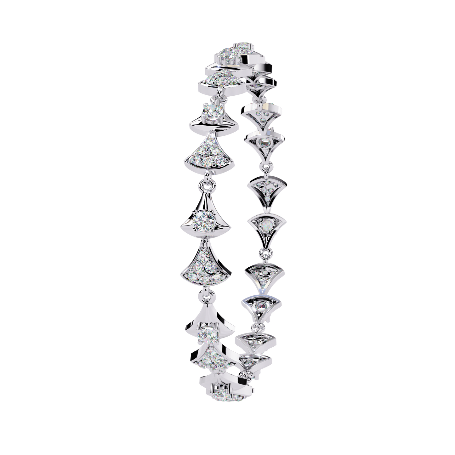 1.26Ct Round Cut Lab Grown Diamond Art Deco Dainty Elegant Timeless Perfect Minimalist Line Bracelet For Gift - HIGHCARAT DIAMONDS