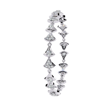 1.26Ct Round Cut Lab Grown Diamond Art Deco Dainty Elegant Timeless Perfect Minimalist Line Bracelet For Gift - HIGHCARAT DIAMONDS