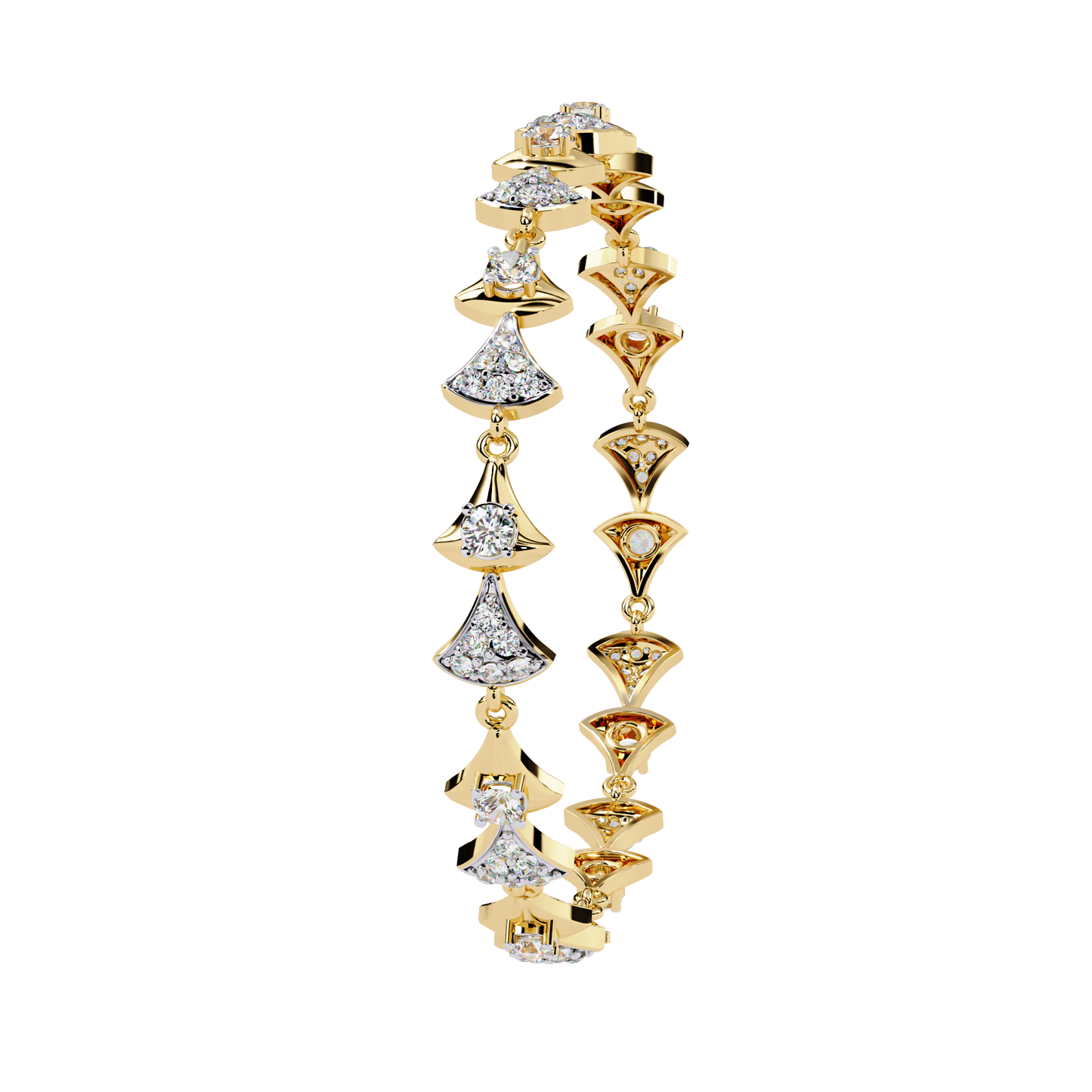 1.26Ct Round Cut Lab Grown Diamond Art Deco Dainty Elegant Timeless Perfect Minimalist Line Bracelet For Gift - HIGHCARAT DIAMONDS