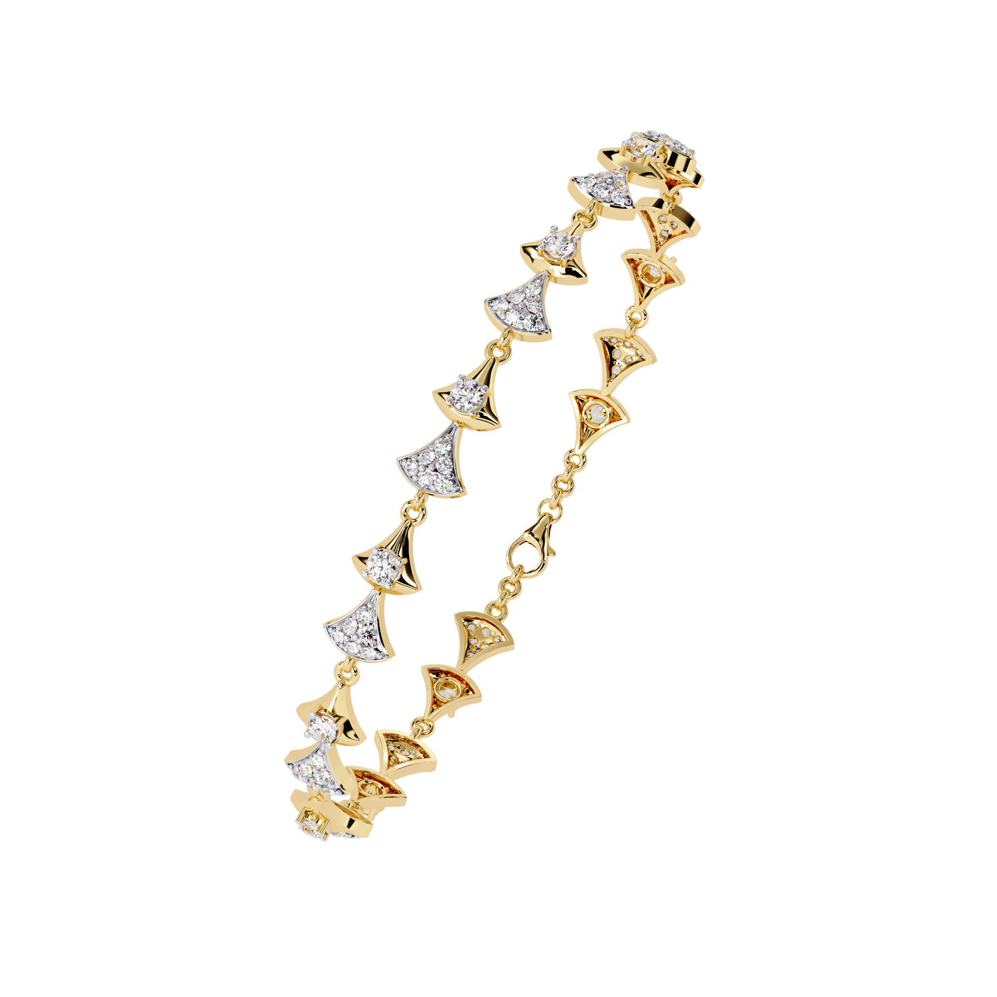 1.26Ct Round Cut Lab Grown Diamond Art Deco Dainty Elegant Timeless Perfect Minimalist Line Bracelet For Gift - HIGHCARAT DIAMONDS