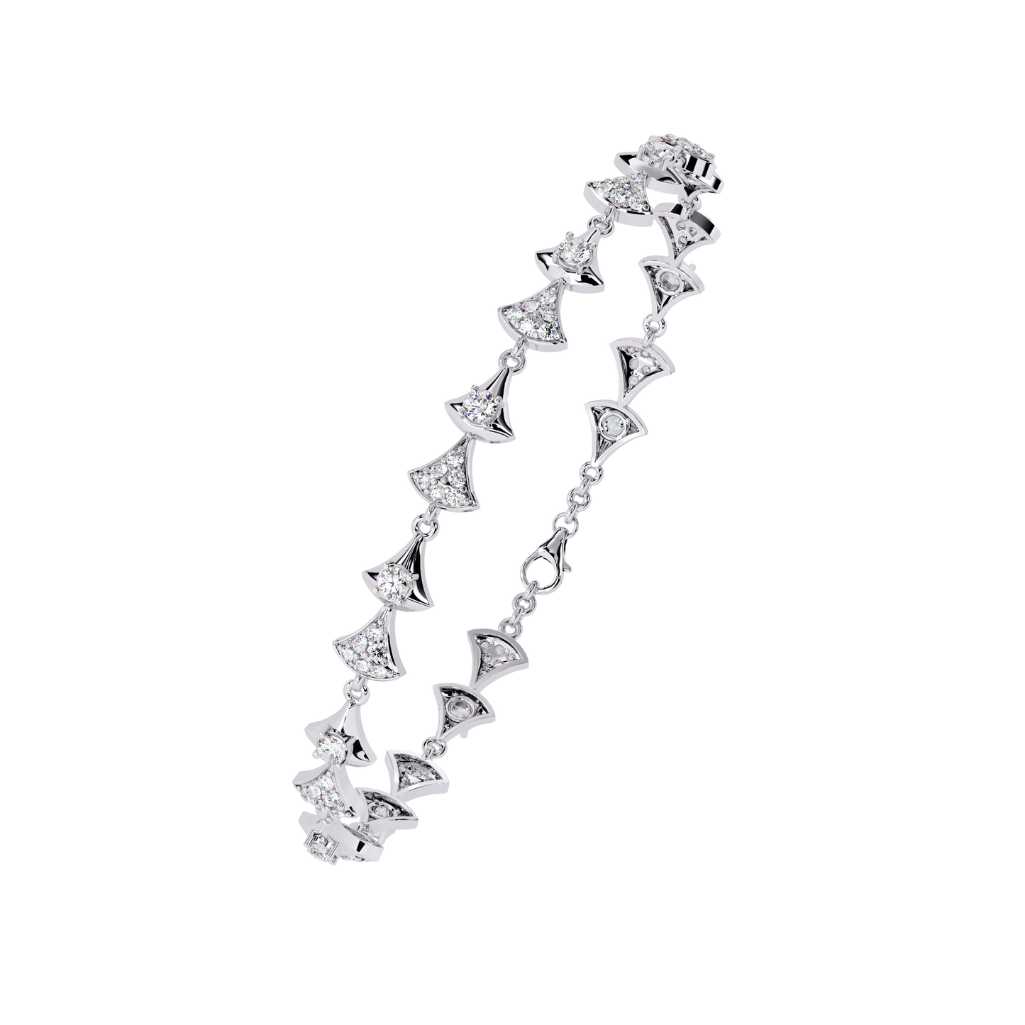 1.26Ct Round Cut Lab Grown Diamond Art Deco Dainty Elegant Timeless Perfect Minimalist Line Bracelet For Gift - HIGHCARAT DIAMONDS
