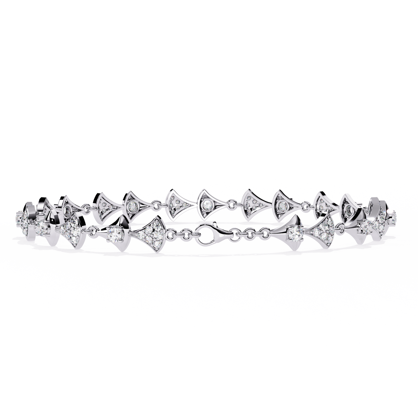 1.26Ct Round Cut Lab Grown Diamond Art Deco Dainty Elegant Timeless Perfect Minimalist Line Bracelet For Gift - HIGHCARAT DIAMONDS