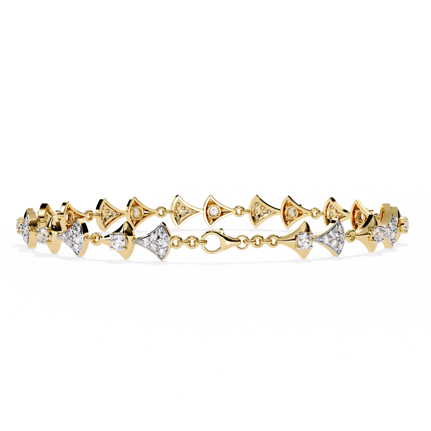 1.26Ct Round Cut Lab Grown Diamond Art Deco Dainty Elegant Timeless Perfect Minimalist Line Bracelet For Gift - HIGHCARAT DIAMONDS