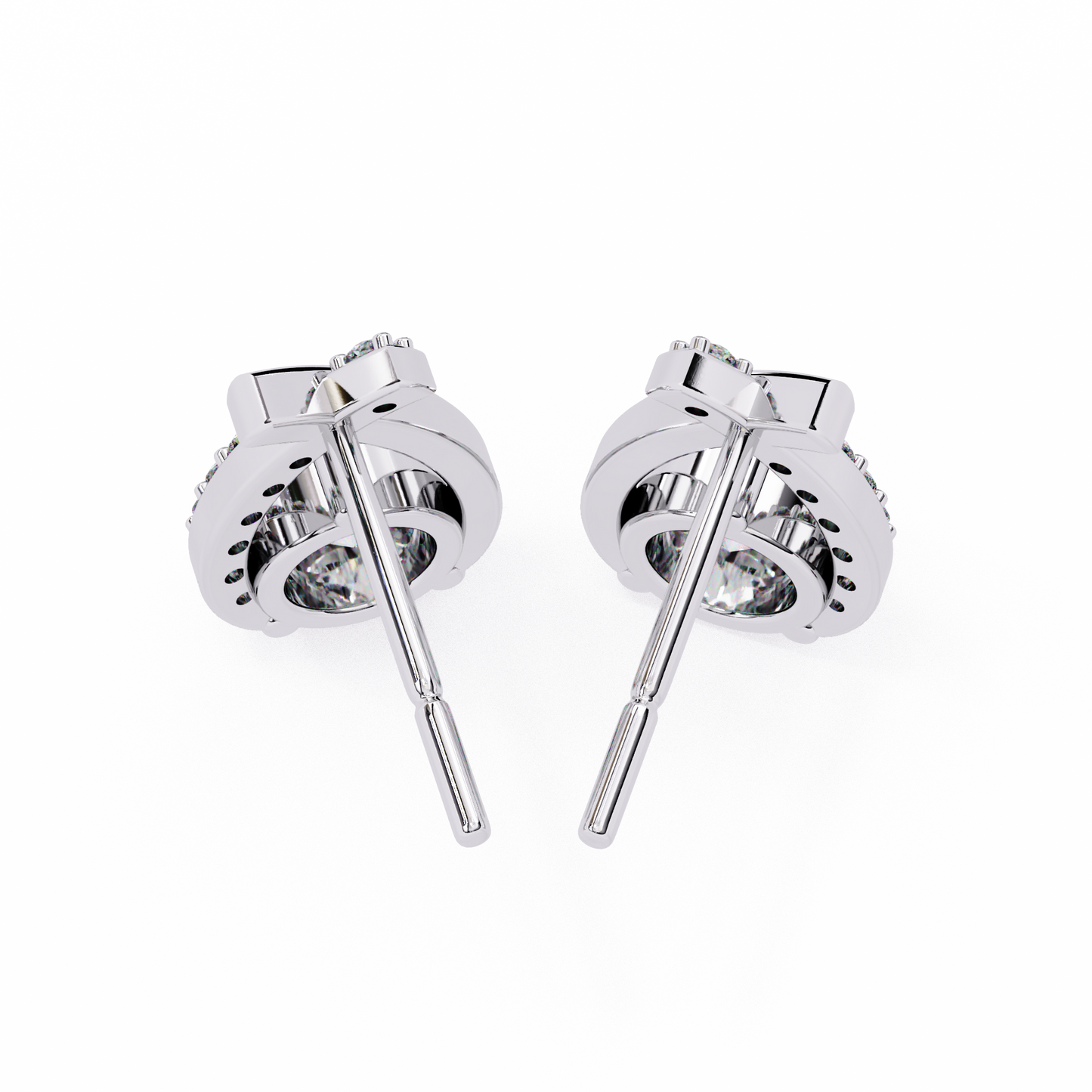 Pear Shape 1.27Ct Round Cut Diamond Delicate Classic Prong Set Dainty Stud Earring Gift for Women's - HIGHCARAT DIAMONDS