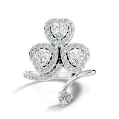 1.28Ct Heart and Round Cut White Colorless Diamond Antique Art Deco Vintage Wedding Ring For Women's - HIGHCARAT DIAMONDS