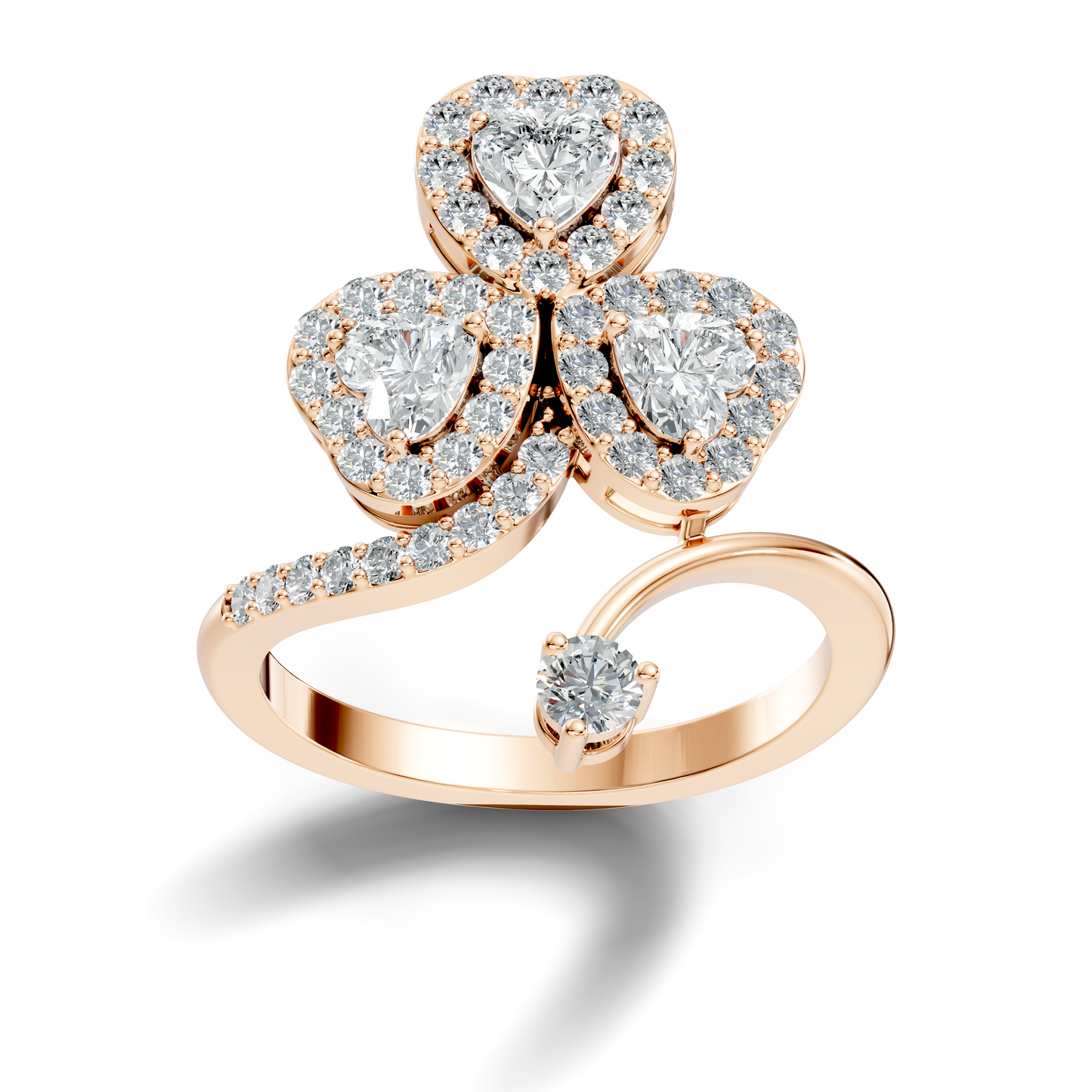 1.28Ct Heart and Round Cut White Colorless Diamond Antique Art Deco Vintage Wedding Ring For Women's - HIGHCARAT DIAMONDS