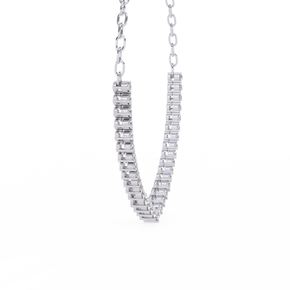 1.29 Ct ,14k Solid Gold Unique Round Cut Lab Grown & Natural Dainty Channel Set Diamond Necklace For Wedding - HIGHCARAT DIAMONDS
