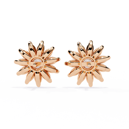 1.31Ct Marquise And Round Cut Diamond Unique Flower Shape Stunning Perfect Wedding Stud Earring For Gift - HIGHCARAT DIAMONDS