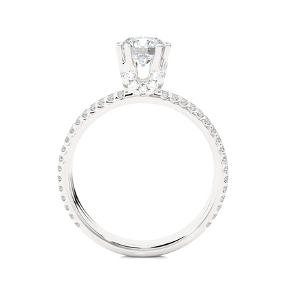 1.32 CT Round Lab Diamond Solitaire Ring 10k Solid White Gold Engagement & Wedding Bridal Set  Luxury Promise Ring - HIGHCARAT DIAMONDS
