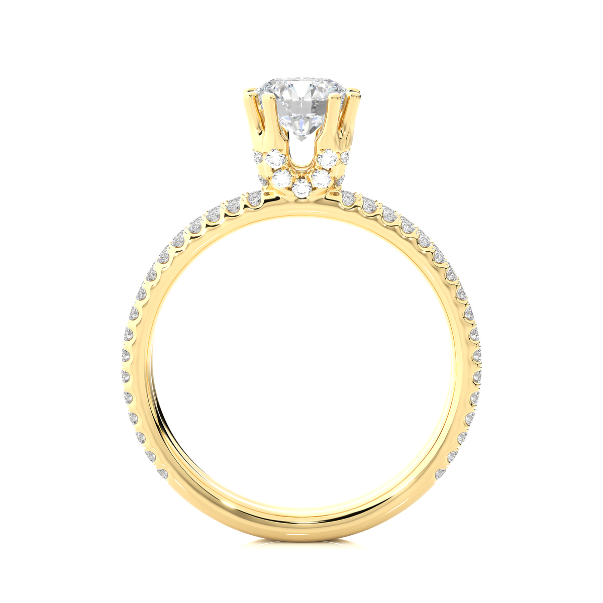 1.32 CT Round Lab Diamond Solitaire Ring 10k Solid White Gold Engagement & Wedding Bridal Set  Luxury Promise Ring - HIGHCARAT DIAMONDS
